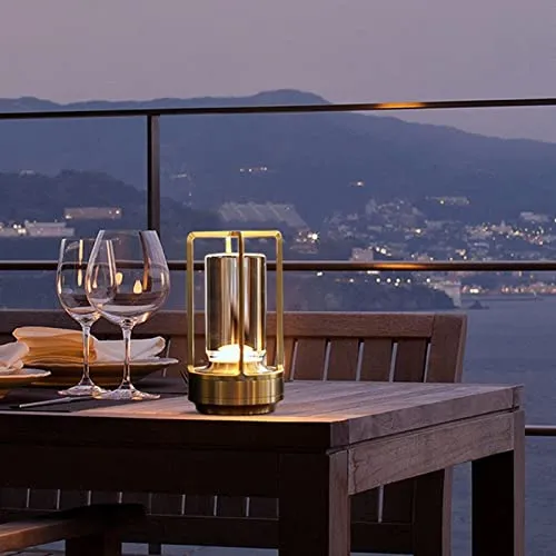 Garosa lampe de table LED tactile sans fil 3 couleurs cristal
