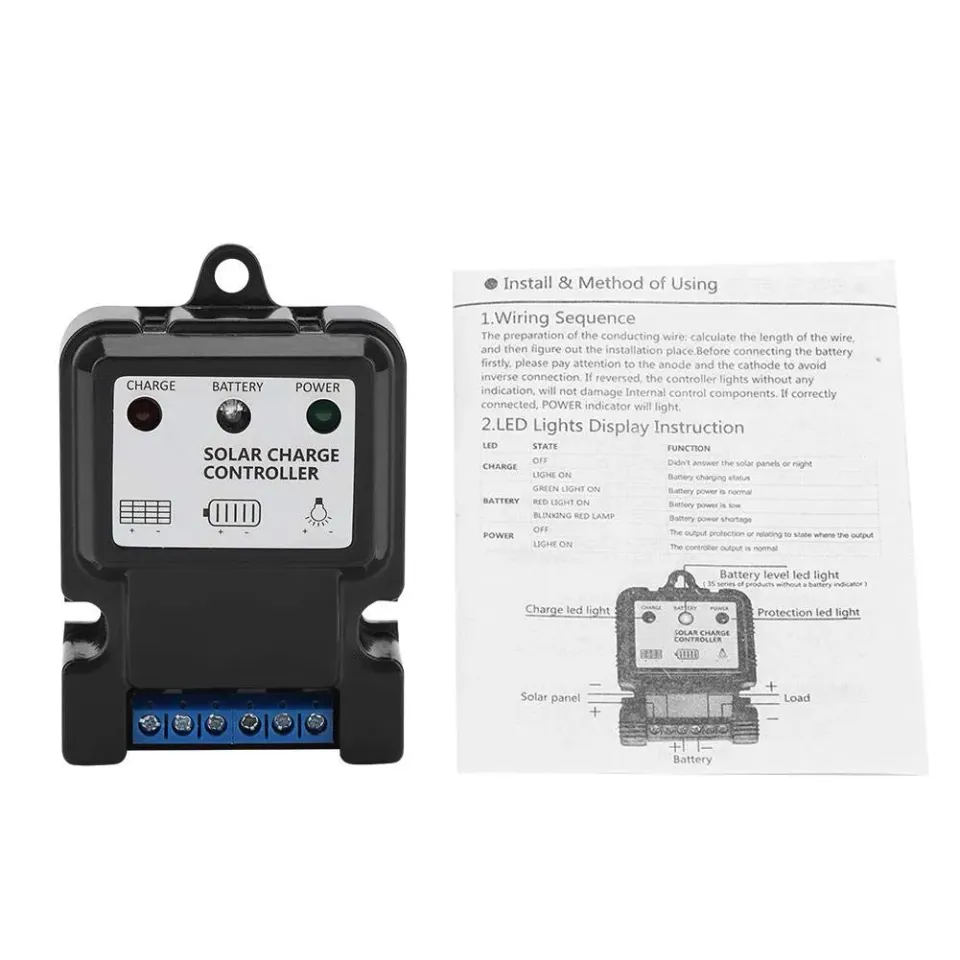 Garosa DHS-5S6V/12V 10A régulateur de charge solaire PWM