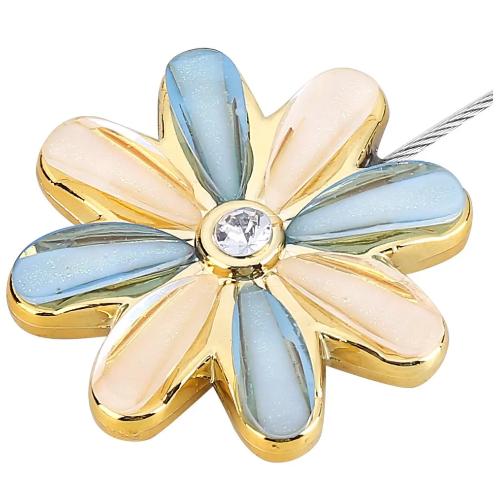 Garosa embrasse rideau magnétique fleur cristal bleu