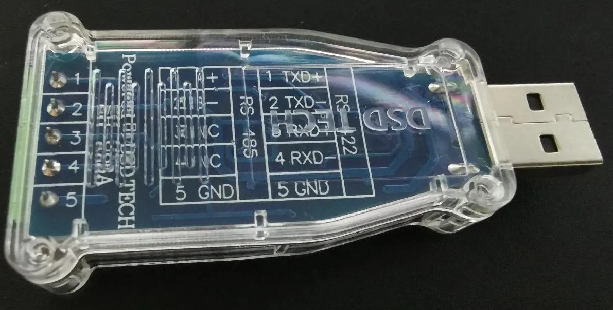 DSD TECH SH-U08A adaptateur USB RS485/RS422 1 pièce CH340E