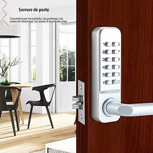 Garosa serrure à code mécanique double face sans clé