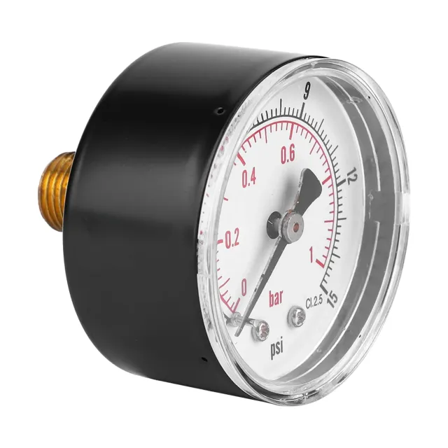 Garosa Manomètre double échelle 0–15 psi / 0–1 bar raccord 1/4 BSPT