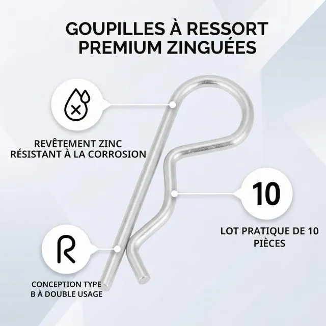 Garosa goupilles fendues 3 × 60 mm lot de 10 galvanisées