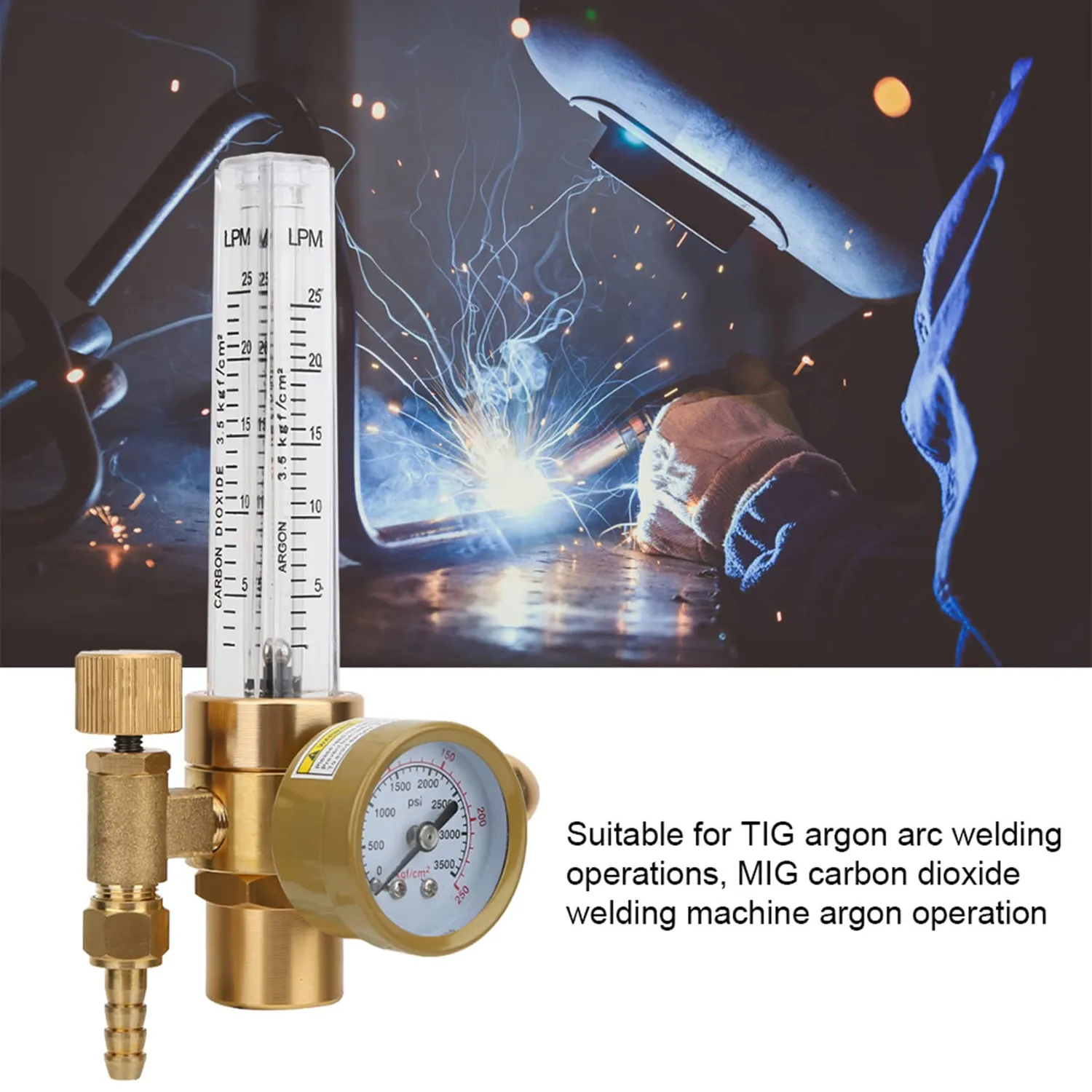 Garosa régulateur de pression argon laiton G5/8 soudage TIG