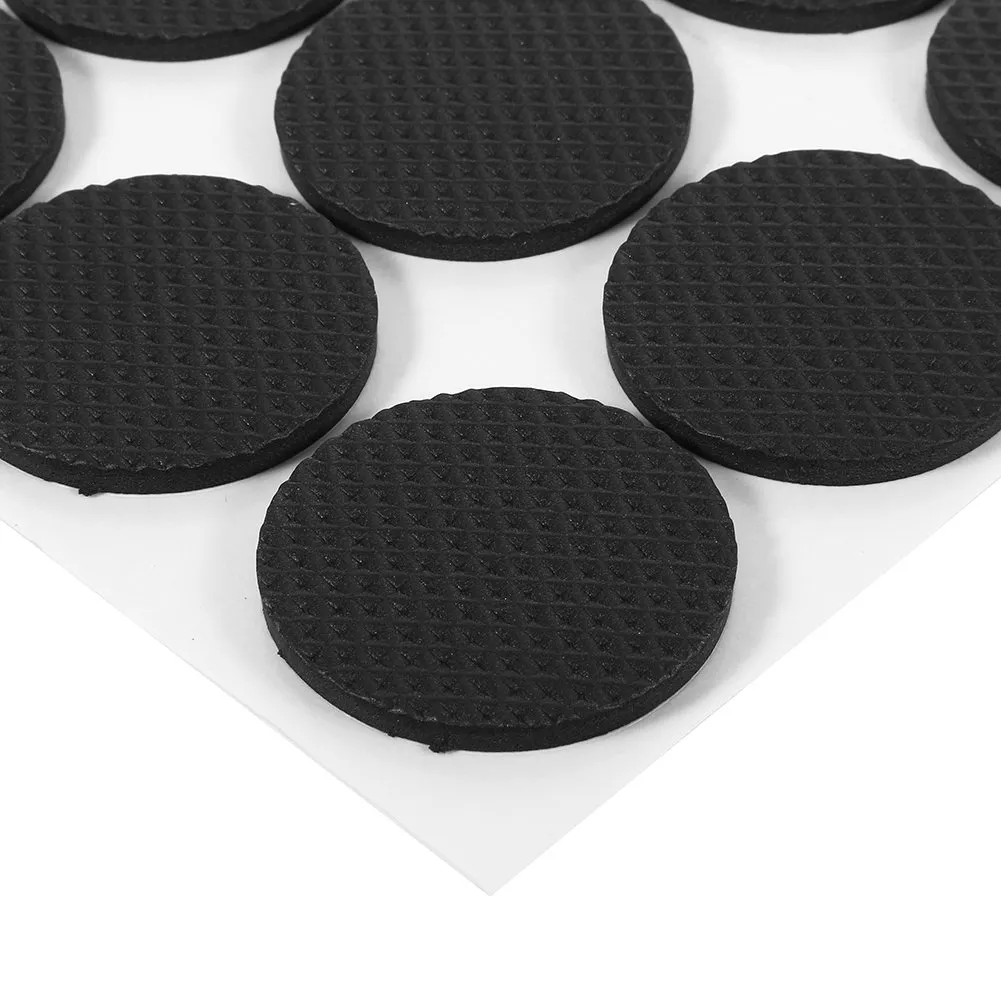 Garosa patins en caoutchouc autocollants ronds 12 pièces noirs