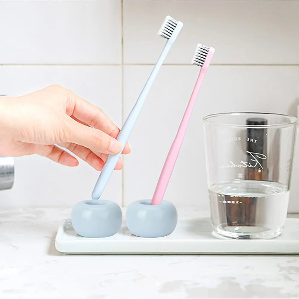 Garosa Porte-brosse à dents donut en céramique bleu