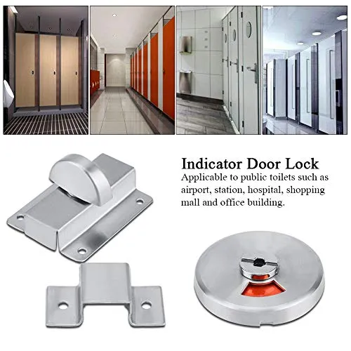 Garosa Verrou de porte rotatif avec indicateur rouge vert, inox 201