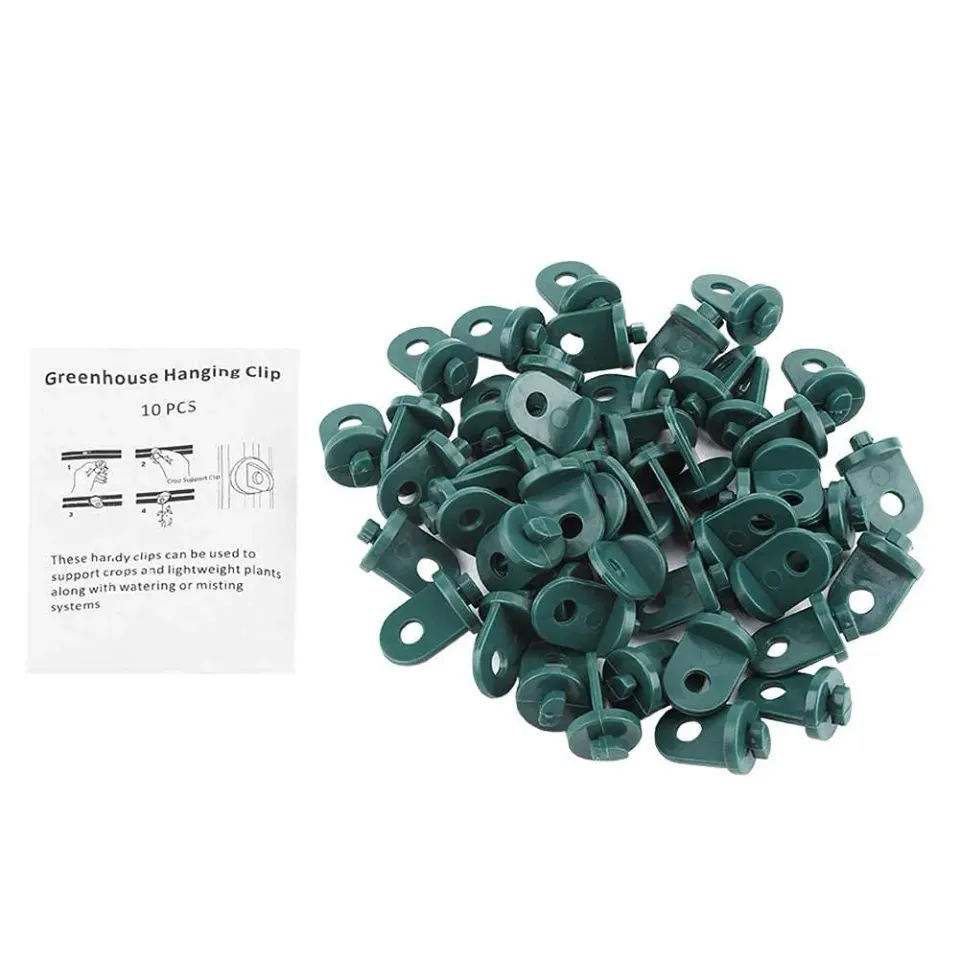 Garosa crochets de serre 50 pièces vert plastique