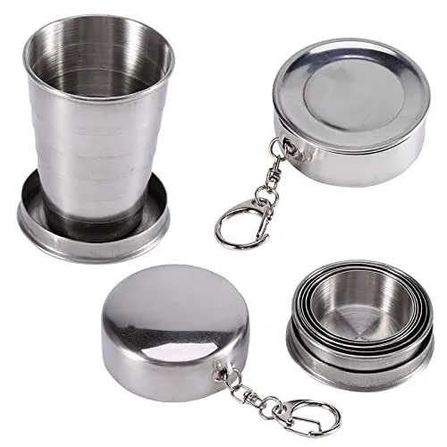 Garosa tasse pliable télescopique 75 ml acier inoxydable lot de 1