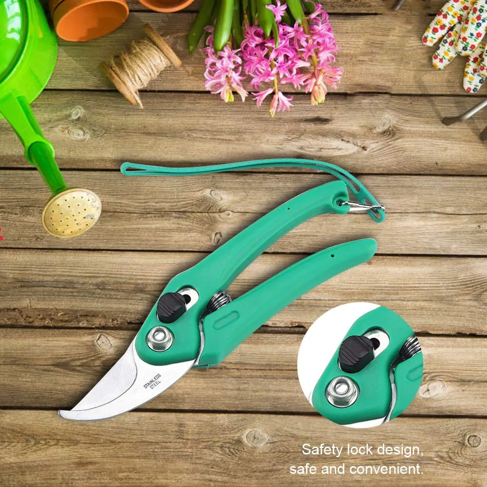 Garosa sécateur jardin bypass inox 17,5 cm ergonomique