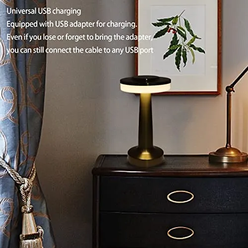 Garosa lampe de table LED tactile rechargeable USB 5 V 1 W, 3 intensités