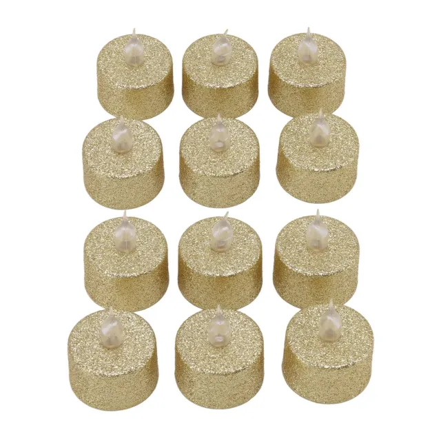 Garosa bougies chauffe-plat LED 12 pièces or sans flamme