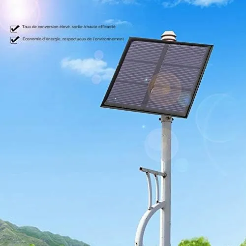 Garosa panneau solaire 0,7 W 1,5 V avec fils, silicium polycristallin