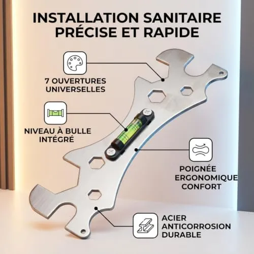 Garosa clé multifonction de plomberie avec niveau galvanisée