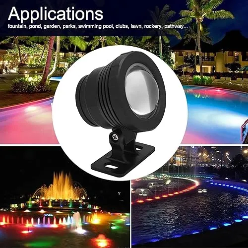 Garosa projecteur LED RGB 12 V 10 W étanche noir