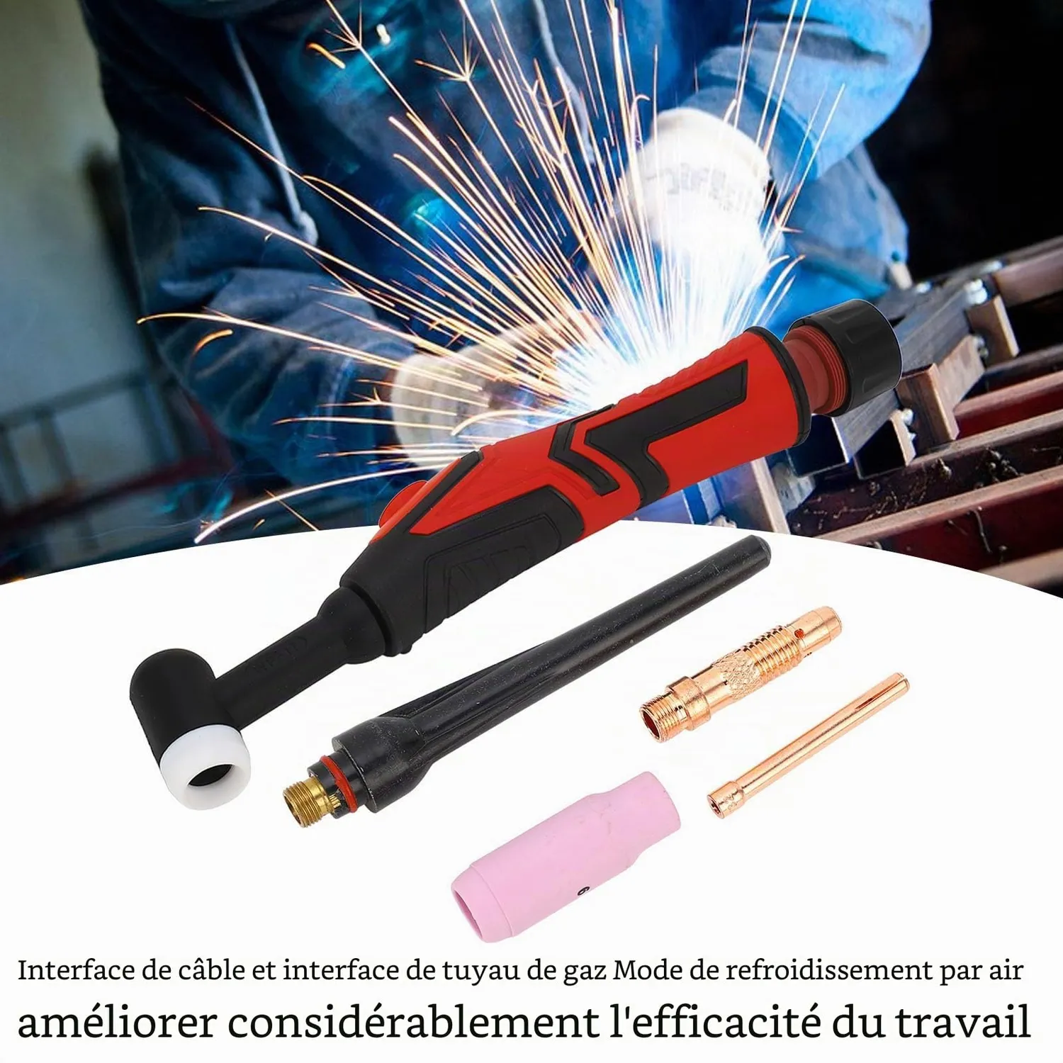 Garosa WP 17 tête de torche TIG avec accessoires rotative