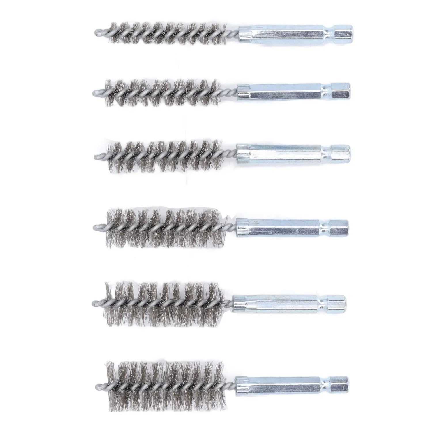 Garosa brosses d’alésage 6 tailles fil d’acier argent 6 pièces