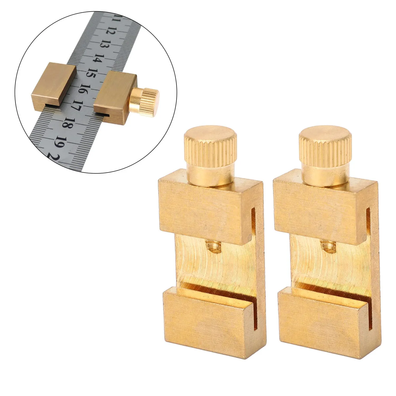Garosa bloc de traçage en laiton pour règle, lot de 2