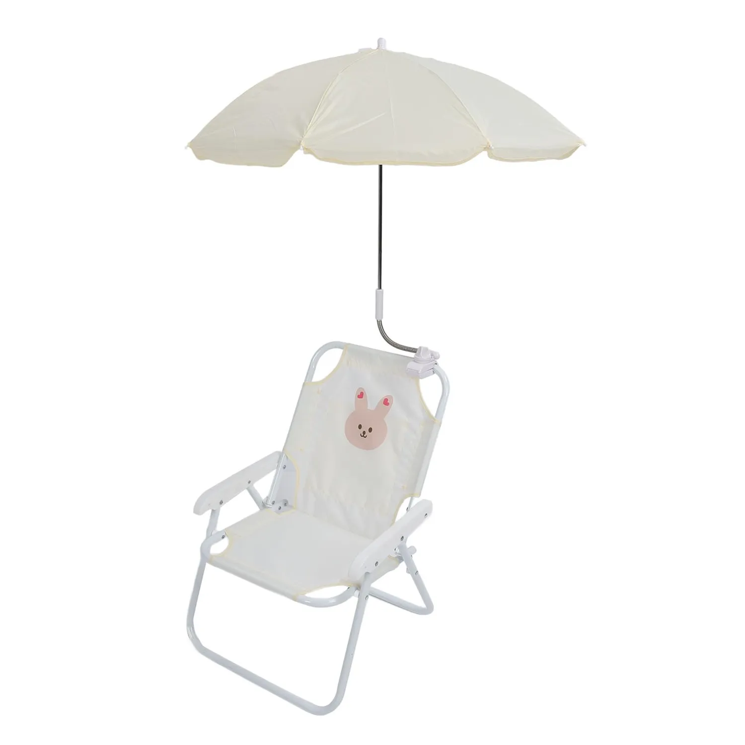 Garosa chaise de plage enfant pliable Lapin avec parasol