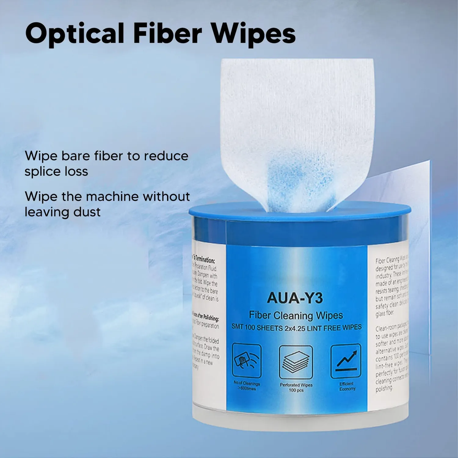 Garosa lingettes fibre optique sans poussière boîte 100
