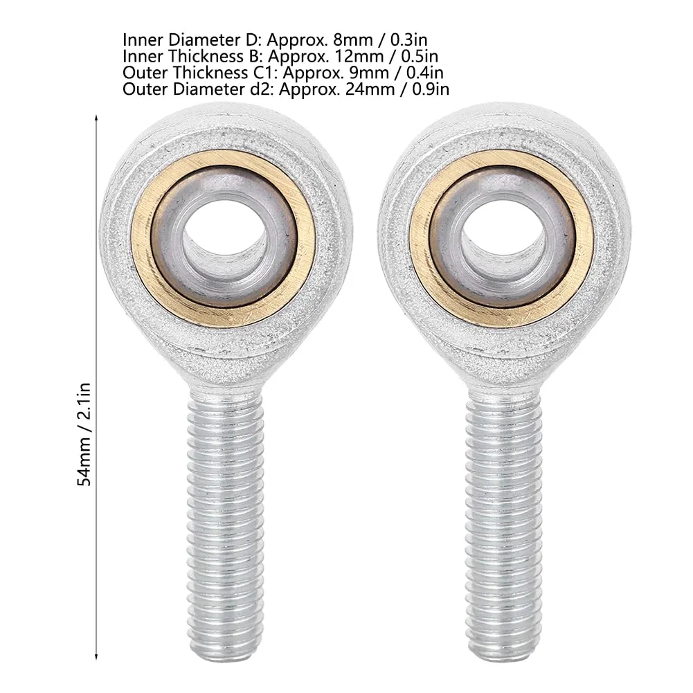 Garosa rotule SA8T/K M8 8 mm autolubrifiée 2 pièces