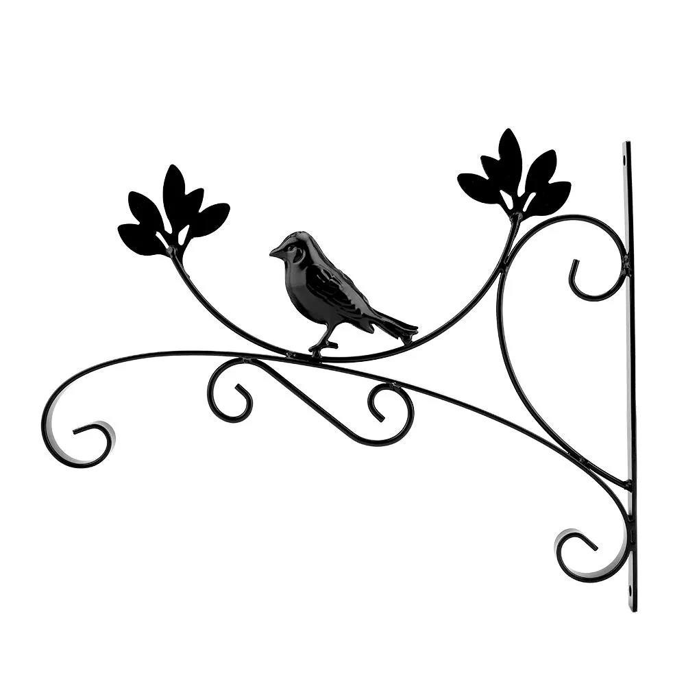 Garosa support mural en fer pour plantes motif oiseau