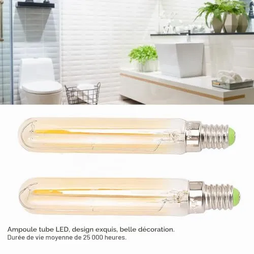 Garosa T20 × 120 ampoule LED E14 4 W 2300 K dorée, lot de 2