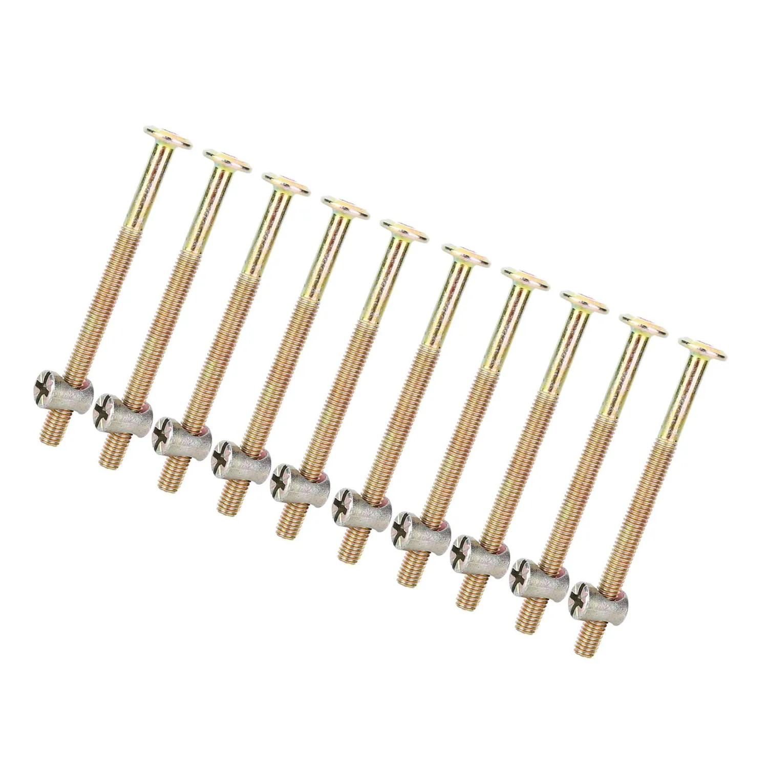 Garosa boulons de meubles M6 80 mm lot de 10 acier zingué
