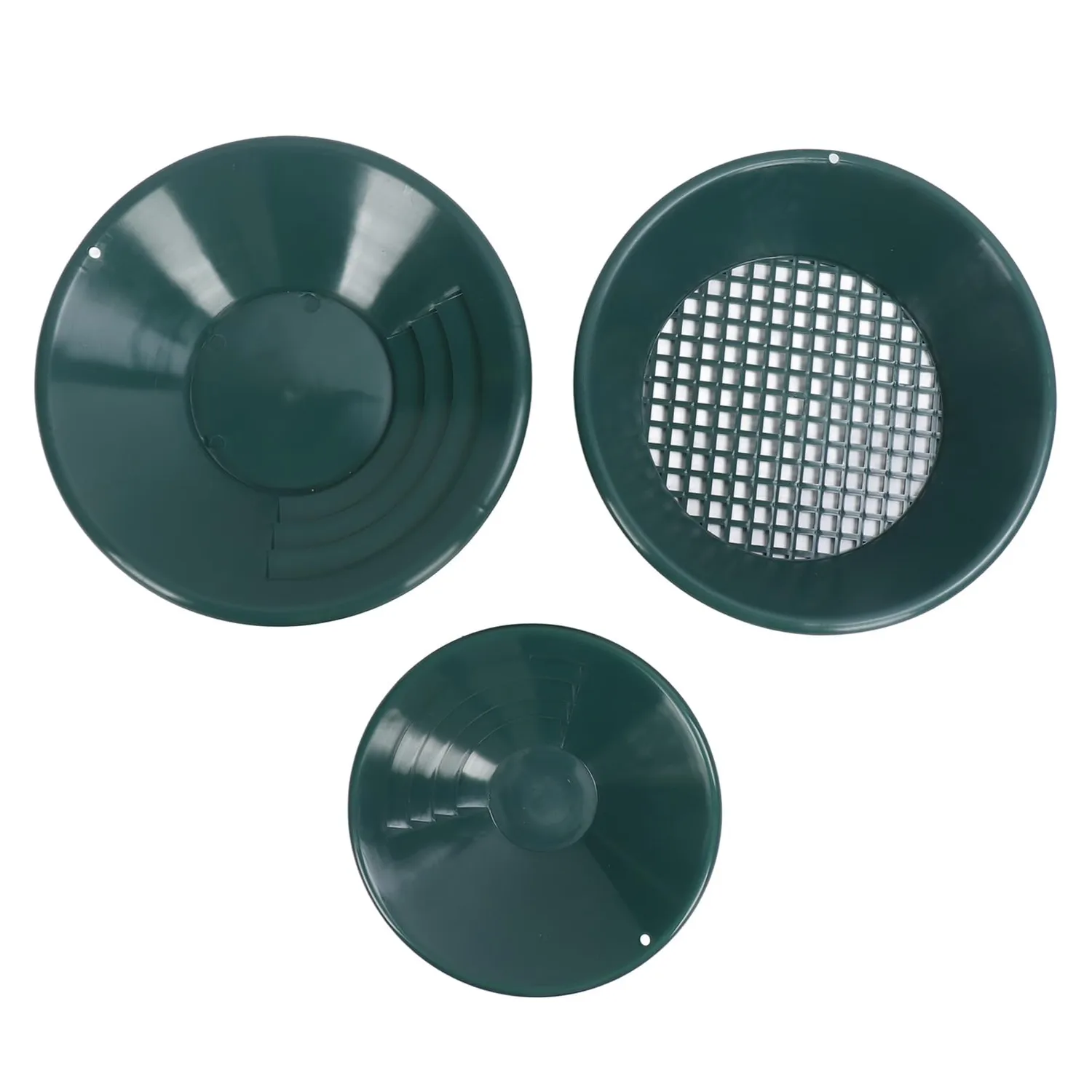Garosa kit orpaillage 3 pans ABS vert 26-35 cm
