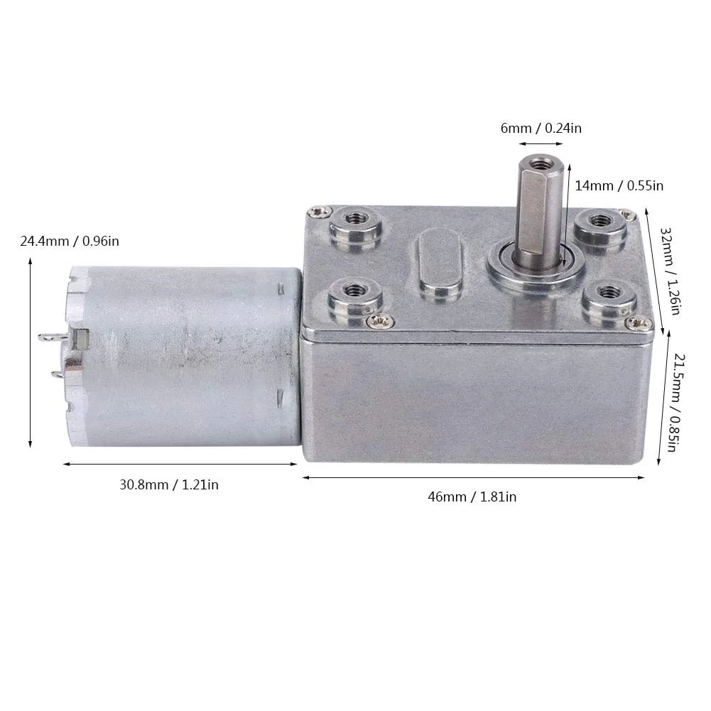 Garosa motoréducteur 12V 6mm 5-150 RPM silencieux