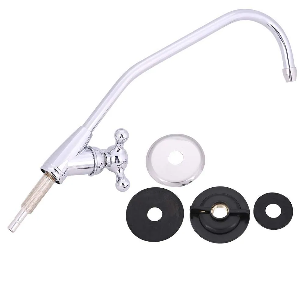 Garosa robinet de filtre à eau col de cygne chromé 360°