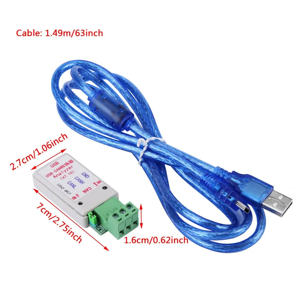 Garosa USB-CAN adaptateur de bus CAN USB avec câble blindé