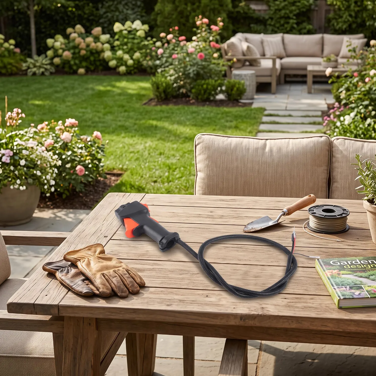 Garosa poignée accélérateur débroussailleuse 12 mm, câble 114 cm