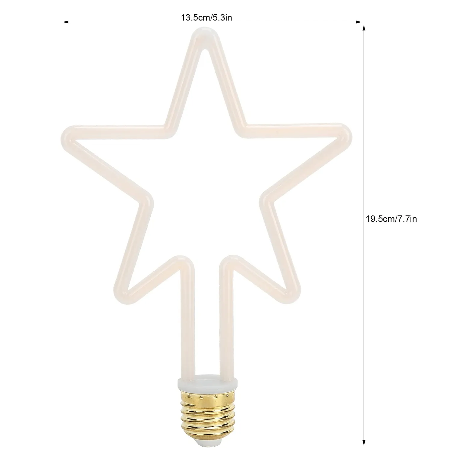 Garosa ampoule LED étoile à 5 branches E27 8 W lumière chaude