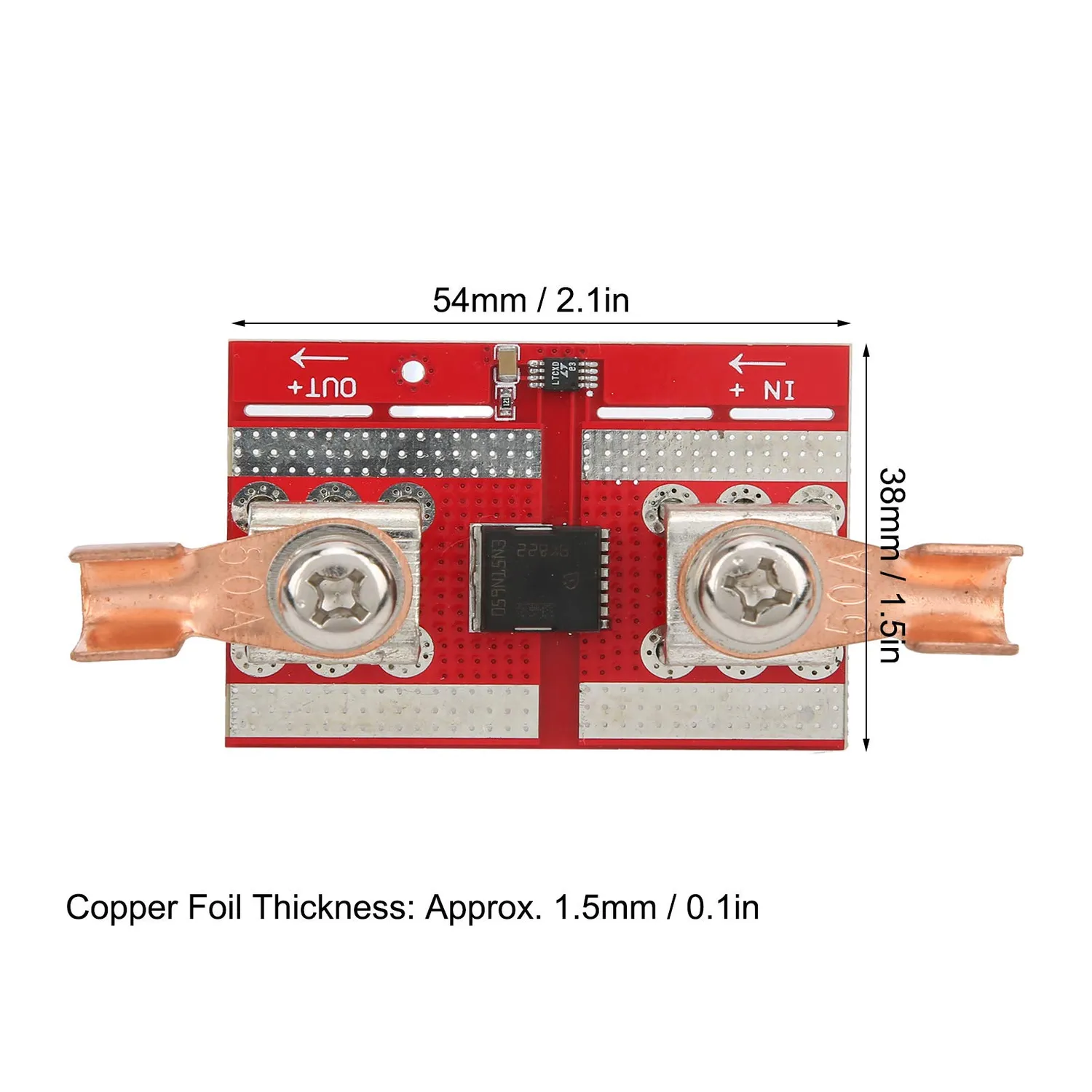 Garosa diode solaire 50A DC 9-70V carte 38x54mm parallèle
