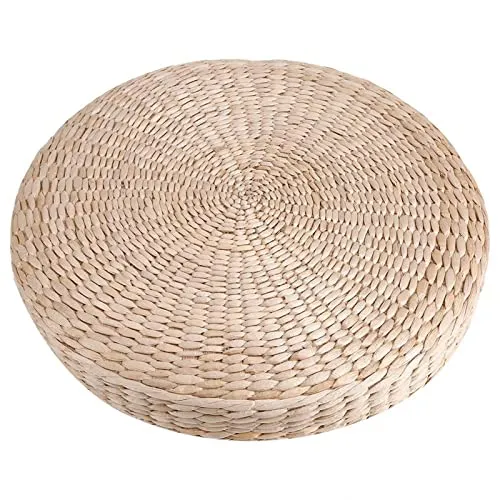 Garosa coussin tatami rond 40 cm paille tressée