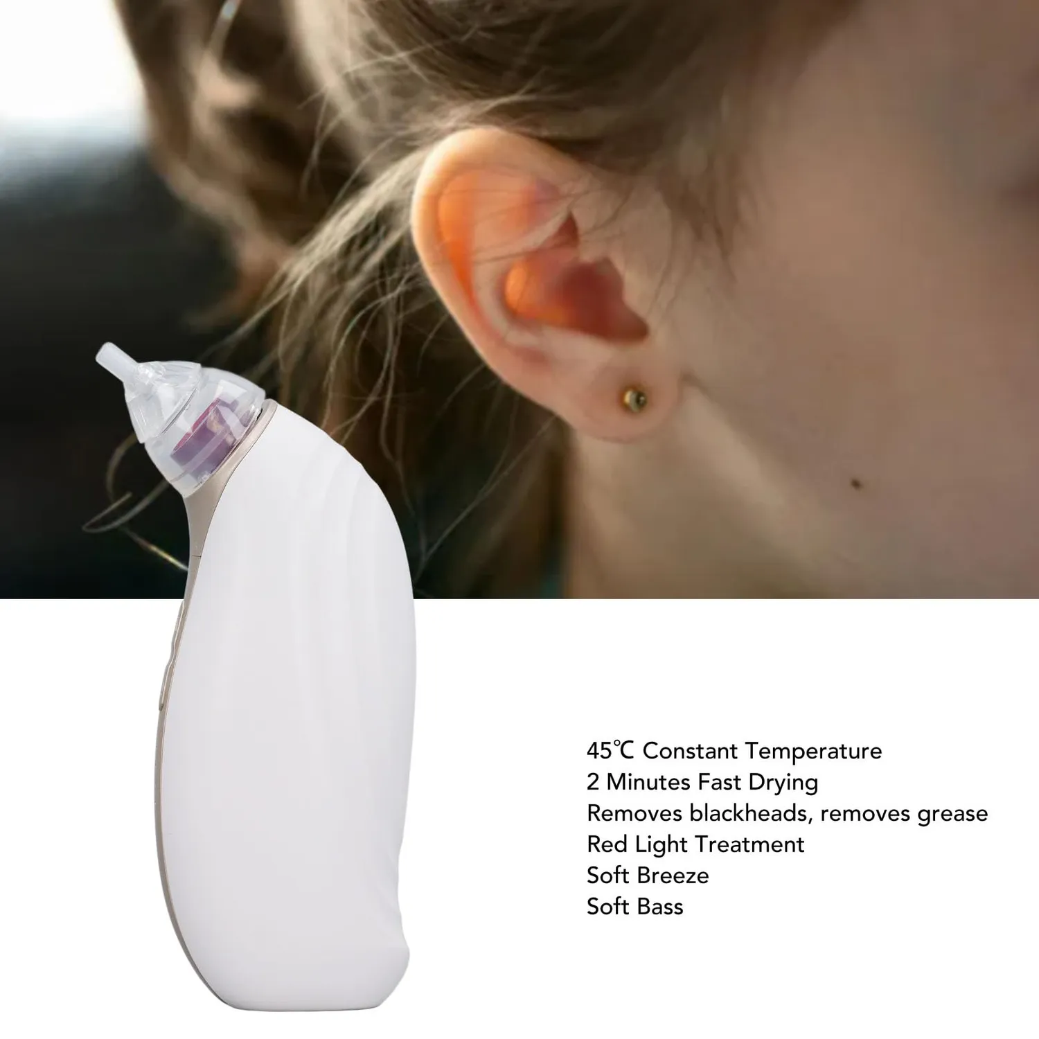 Garosa 10W sèche-oreille rechargeable air chaud 600 mAh
