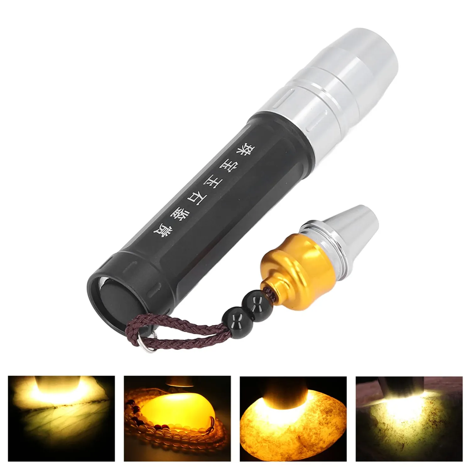 Garosa lampe d’identification de jade 3 LED rechargeable 2200 mAh
