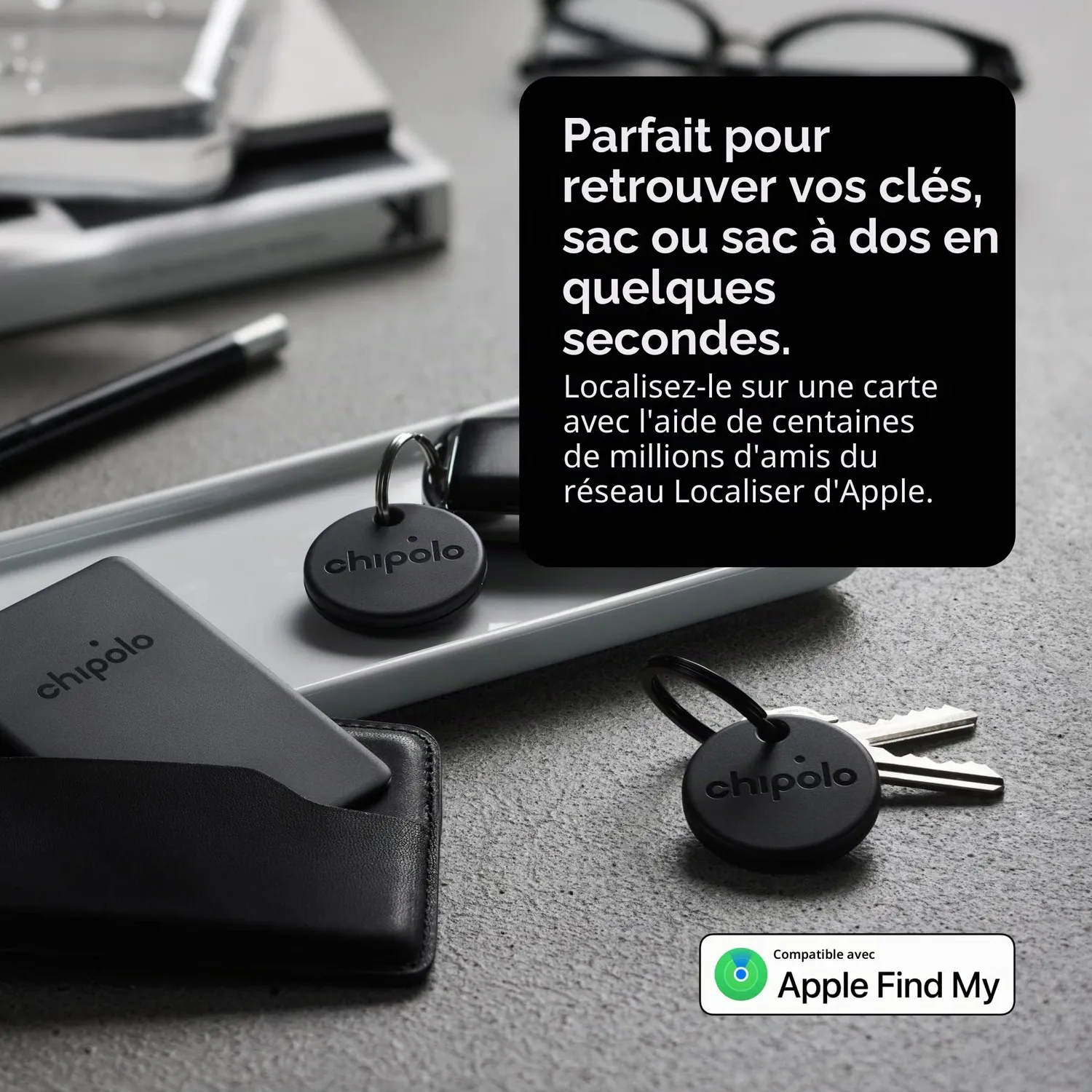 Chipolo Spot Bundle localisateur 2 One + 1 Card Apple