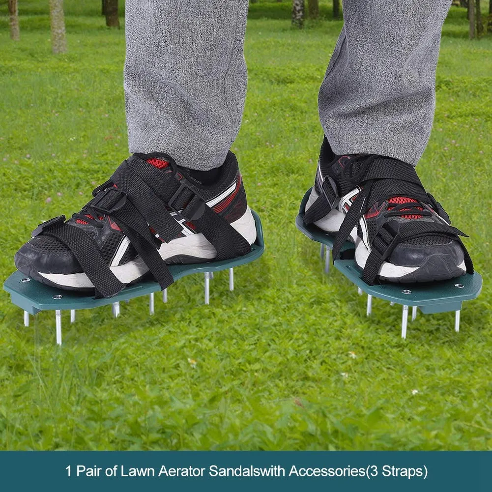 Garosa Chaussures d’aération de gazon 3 sangles 26 clous