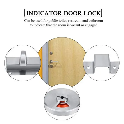 Garosa Verrou de porte rotatif avec indicateur rouge vert, inox 201