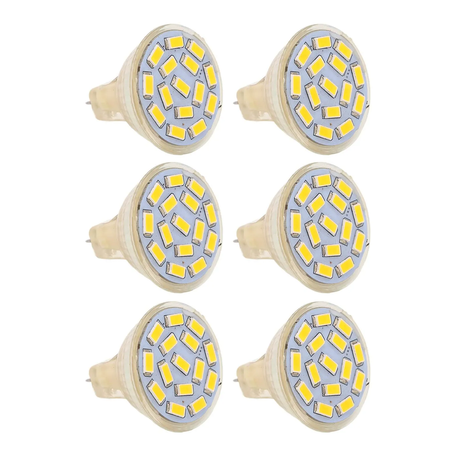 Garosa MR11 GU4 ampoules LED 3W lumière chaude lot de 6