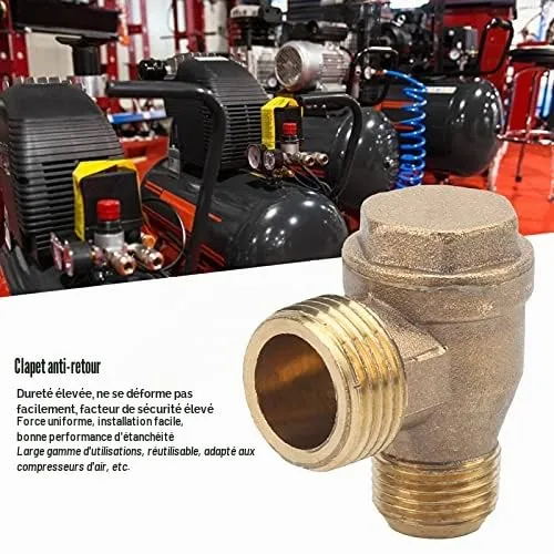 Garosa clapet anti-retour compresseur d’air 1/2 × 3/8 en laiton