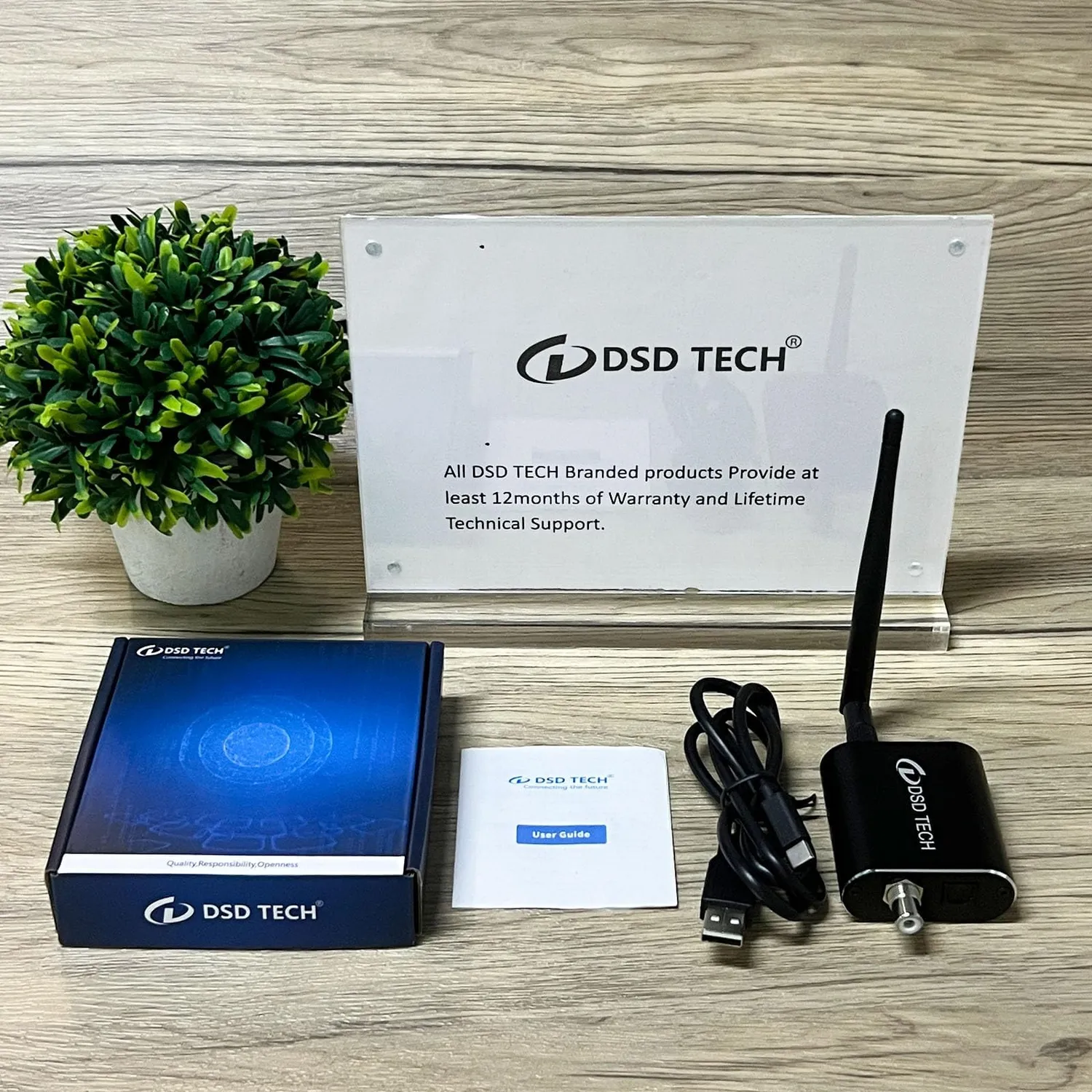 DSD TECH SH-AB10A adaptateur audio Bluetooth USB-C vers Toslink coaxial