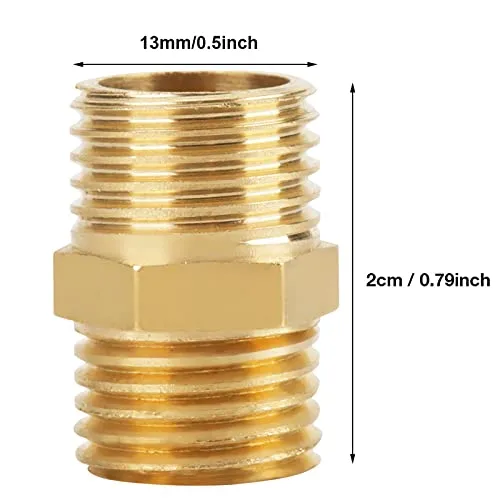 Garosa raccord hexagonal mâle 1/4 BSP, lot de 10 en laiton