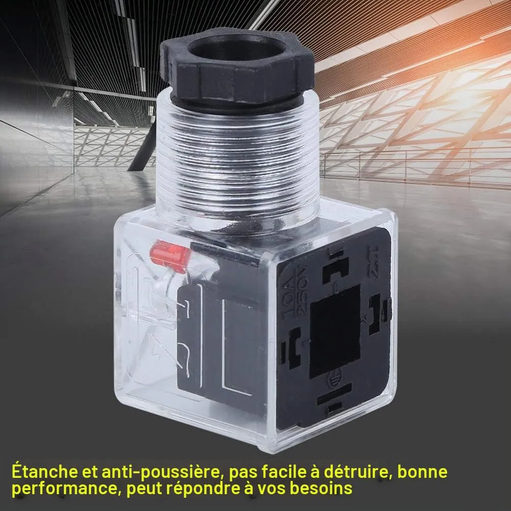 Garosa Connecteur Électrovanne 24V LED Lot 5 ISO 4400