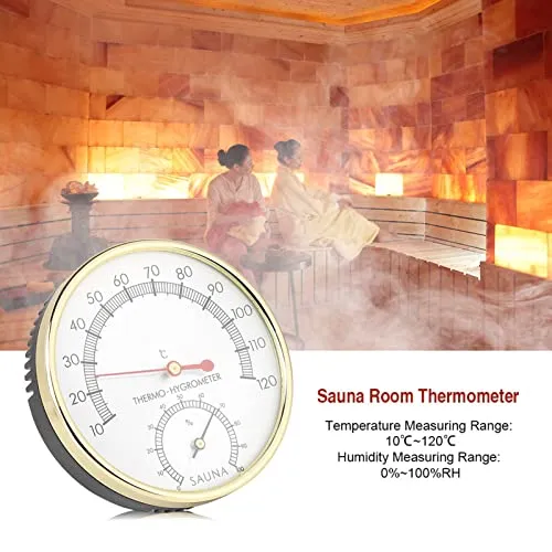 Garosa Thermomètre Hygromètre Sauna 2 en 1 Métal