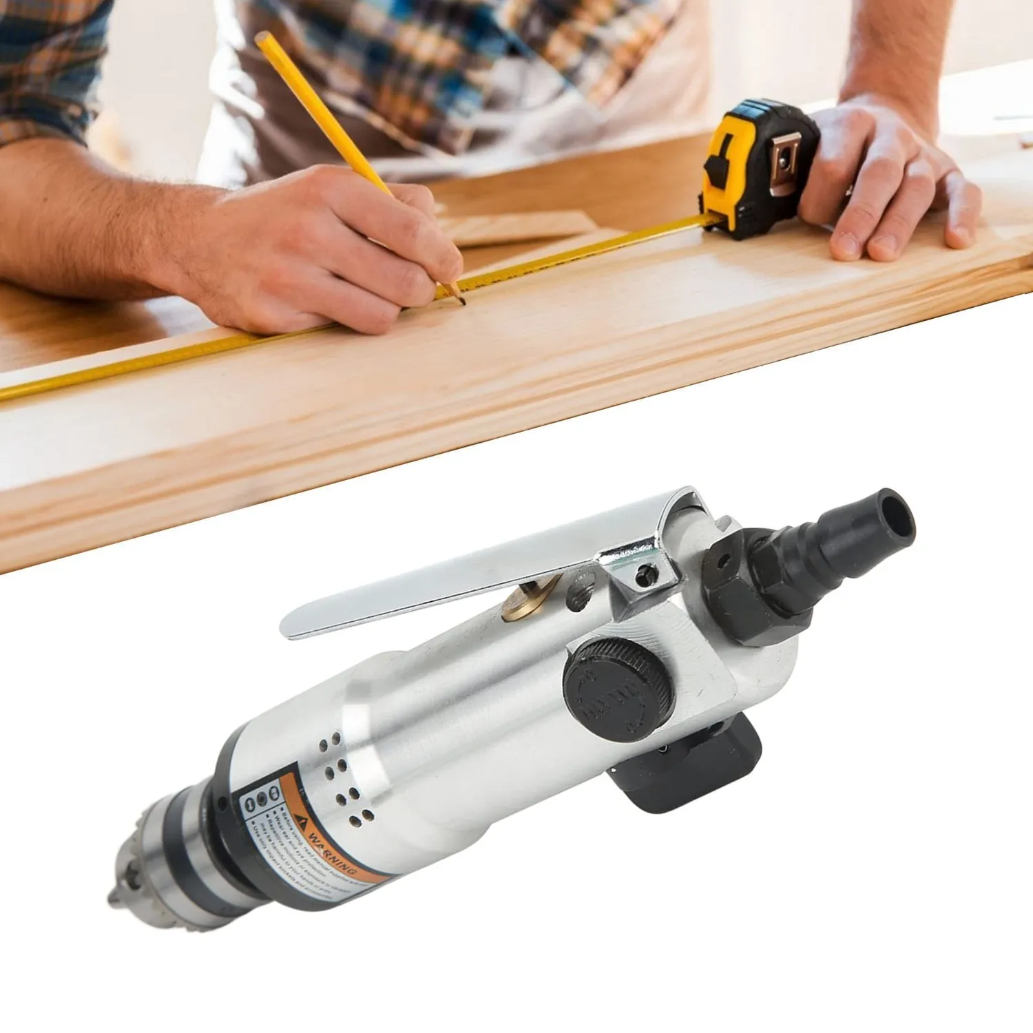 Garosa perceuse pneumatique droite 3/8 pouce zinc