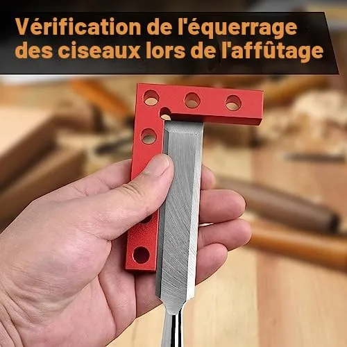 Garosa chercheur de centre carré règle de centrage en aluminium rouge