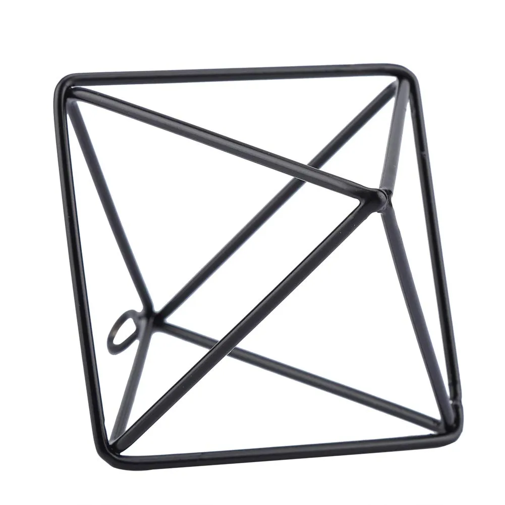 Garosa Support Plante Mural Triangulaire Fil Fer Noir